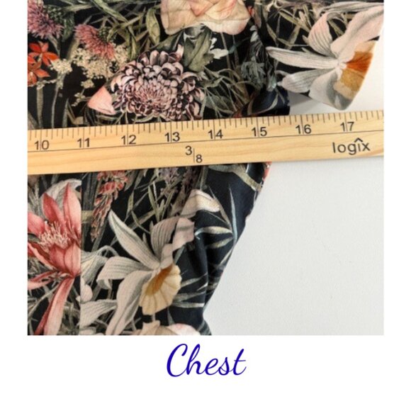 Antonio Melani Floral Wide-Leg Jumpsuit Size 4 Black and Terracotta - Picture 6 of 9